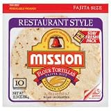 Mission Tortillas - Flour Restaurant Style Fajita Size 11.5 (Pack of 3)