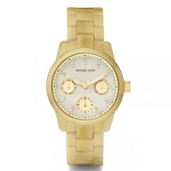 Michael Kors Quartz Mother of Pearl Dial Horn Band - Women's Watch MK5400