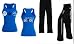 Zumba "Samba" Cargo Pants (Black) + Racerback Top (Blue)