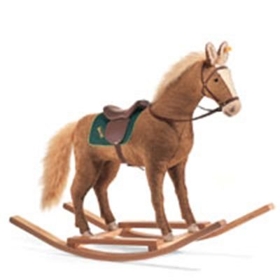 Steiff 480201 - Reitpferd Mohair mit Ledersattel
