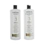 New!! Nioxin System 3 Cleanser & Scalp Therapy Liter Set (33.8 Oz Each)
