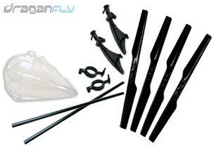 "Crash Kit For Draganflyer IV & V Incl Frame Tubes, Risers, Motor Mounts & More" "Crash Kit For Draganflyer IV & V Incl Frame Tubes, Risers, Motor Mounts & More"