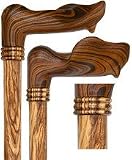 Palm Grip - Genuine Zebrano Wood Walking Cane