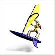 Stikfas Beta Female Action Figure Kit Windsurfer