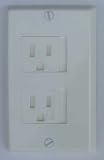 White DECORA Two Screw CareCovers, for Decora Outlets