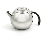 Double-Walled Stainless Steel Teapot with Loose Leaf Tea Infuser (20 Fl. Oz) - Fine StainlessLUX Drinkware for Your Enjoyment