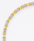 18k Gold Over Sterling Sterling Silver Citrine & Diamond Accent Bracelet