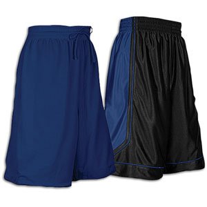 Eastbay Solid Panel Reversible Game Short - Men (sz. S, Black / Royal)