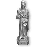 Fine Pewter Saint John the Evangelist 3.5-inch Statue and Prayer Card