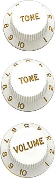 STRAT  KNOB SET WHITE