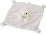 Gund - Sweetness Bear - White with pink bow - Satineesnugs - 12 Lovie Blankie