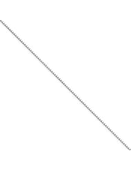 10k White Gold 9in .90mm Box Chain. Metal Wt- 1.17g