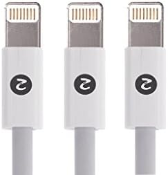 Zenotech 3 x PCS Cable Data Charging 3 Ft iOS 8 Lightning cable for iPhone 6, 6 plus, 5, 5S, 5C iPad Lightning USB Charger Cable Data Sync 1 meter - iOS 8 Compatible LM White