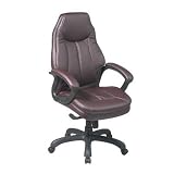 Office Star FL642 Deluxe Oversized Executive Faux Leather Chair Faux Leather: Chocolate