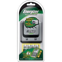 Energizer Compact Charger With 4 AA NiMH Rechargeable Batteries