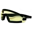 Bobster Wrap Wrap Around Cruiser Motorcycle Goggles Eyewear - Black/Yellow