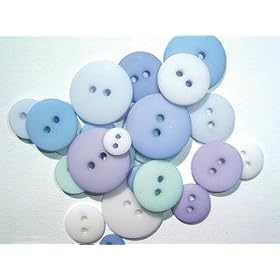 Doodlebug Multi Colored Button Assortment, Frosty