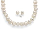 Freshwater Cultured Potato Pearl 9.0-10.0mm Necklace, 17", and 9.0-9.5mm Stud Earring Set