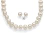 Freshwater Cultured Potato Pearl 9.0-10.0mm Necklace, 17", and  9.0-9.5mm Stud Earring Set