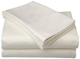 Rainbow Linens 800-Thread-Count Egyptian Cotton Sateen Queen Sheet Set, Ivory