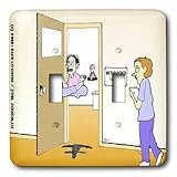 Londons Times Funny Society Cartoons - Metaphysics Lab - Light Switch Covers - double toggle switch