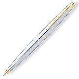 Cross ATX, Medalist, Ballpoint Pen, with Two-Tone Combination of Polished Chrome and 23 Karat Gold Plated Appointments (882-10)