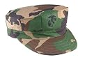 Woodland Camo Rip-stop Marine Corps Cap W/Emblem