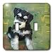 Dogs Schnauzer - Miniature Schnauzer - Light Switch Covers - double toggle switch
