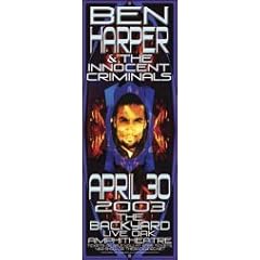 BEN HARPER - Limited Edition Concert Poster - by Jeff Miller