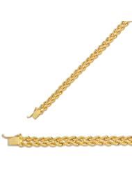 8" 14K Yellow Gold 6.0mm (1/4") Polished Diamond Cut Multi Line Rope Chain w/ Box Catch Clasp