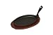 from AMETHYST CATERING LTD/COOKWARE. Cast iron sizzler,quality wood base & lifter 9.5 length.