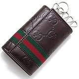 グッチ(GUCCI) GUCCI(グッチ) 138077-A0VBR-2061 6連キーケース 型押しカーフ ダークブラウン/ウェービング