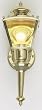 Heath Zenith Motion-Activated Four-Sided Charleston Coach Light, Polished Brass with Clear Glass #SL-4150-PB-B