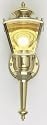 Heath Zenith SL-4150-PB-B Motion-Activated Four-Sided Charleston Coach Light, Polished Brass with Clear Glass