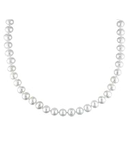 Sterling-Silver 7-7.5 MM White Freshwater Cultured Pearl Strand, 18"