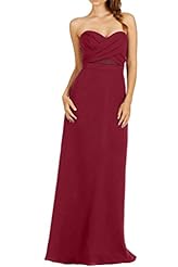 Strapless Chiffon Bridesmaid Dress/Party Dress/Maxi Dress 