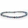 Genuine Freshwater Cultured Black Pearl 4mm Stretch Bracelet