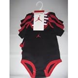 Nike Jordan Girl & Boy Lap Shoulder Bodysuit Infant 0-3, 3-6, 6-9 Months 5 PCS with Different Colors One Set New (0028) (6-9 MONTHS)