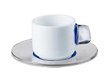 Guzzini Set of 2 Infusion Blue Espresso cups + saucer  from Guzzini