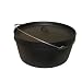 Cajun Cookware Seasoned Cast Iron Camp Pot Without Legs 21 Qt.