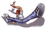 Break Dancer Hip Hop Sticker by Ben Frank