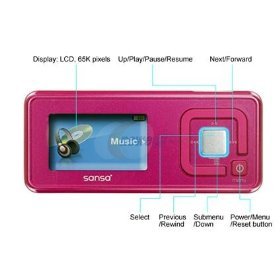 SanDisk Sansa c240 - Digital player / radio - flash 1 GB - WMA, MP3  (Pink)