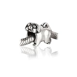 Bling Jewelry Pug Puppy Dog 925 Sterling Silver Animal Bead Fits with Pandora Beads And Bracelet