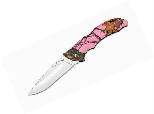 Buck Bantam BHW Hunting Knife (Mossy Oak Pink Blaze Camo)