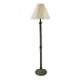 Royce Lighting RLFL004-43 Outdoor One-Light Floor Lamp Dark Wood with Beige Weather Resistant Shade