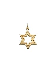 20.25x18.00 mm Star of David in 14K Yellow Gold
