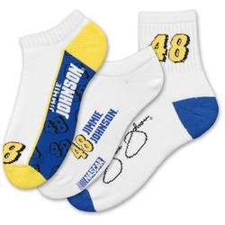 Buy For Bare Feet Jimmie Johnson Mens Socks - 3 Pack - Jimmie Johnson Large