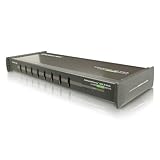 IOGEAR 8 Port MiniView Ultra KVM Switch GCS138 (Grey)