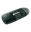 BlueProton USB 2.0 6-in-1 Single Slot Memory Card Reader Writer for SD SDHC MiniSD MMC rsMMC (BLACK)