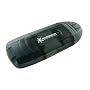 BlueProton USB 2.0 6-in-1 Single Slot Memory Card Reader Writer for SD SDHC MiniSD MMC rsMMC (BLACK)